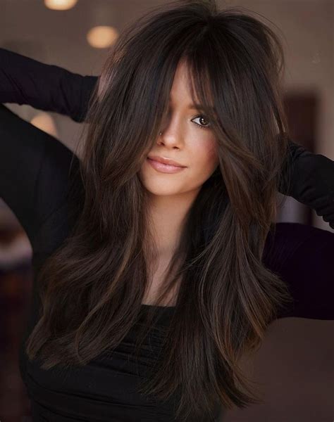 thick layered long hair